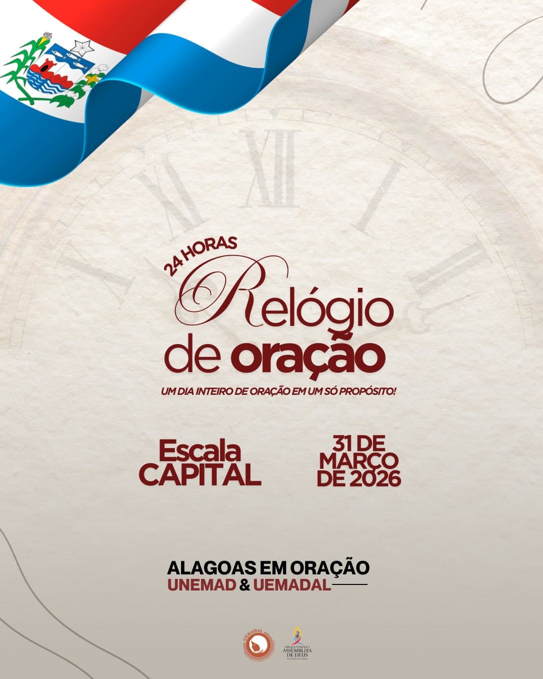 UEMADAL| Participe do Projeto Nacional de 24 Horas Ininterruptas de Oração; confira a programação!